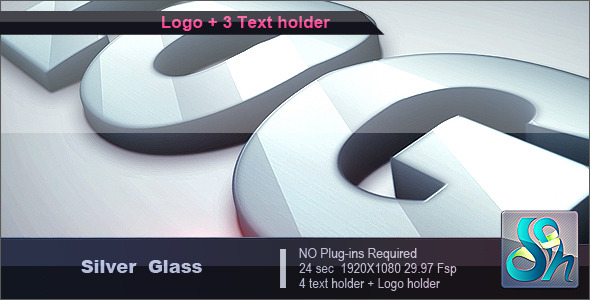 Preview-Silver-logo-metall-glass-reflect-shine-3d-after-effects-steel