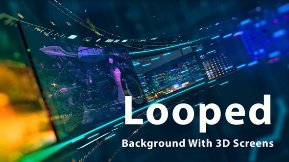 looped-background-with-3d-screens